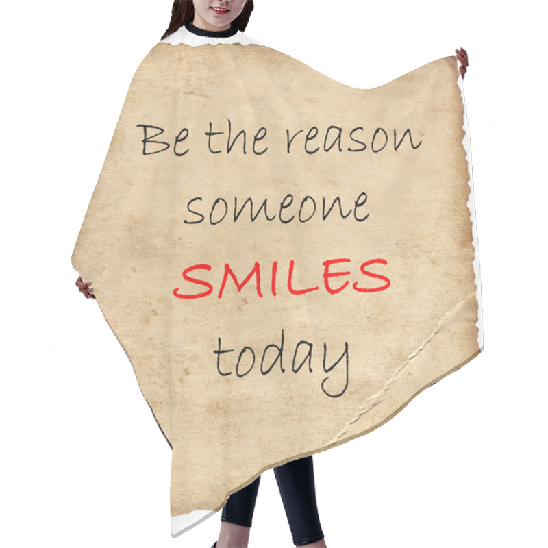 Personality  Inspirational Motivating Quote On Old Paper Background Hair Cutting Cape