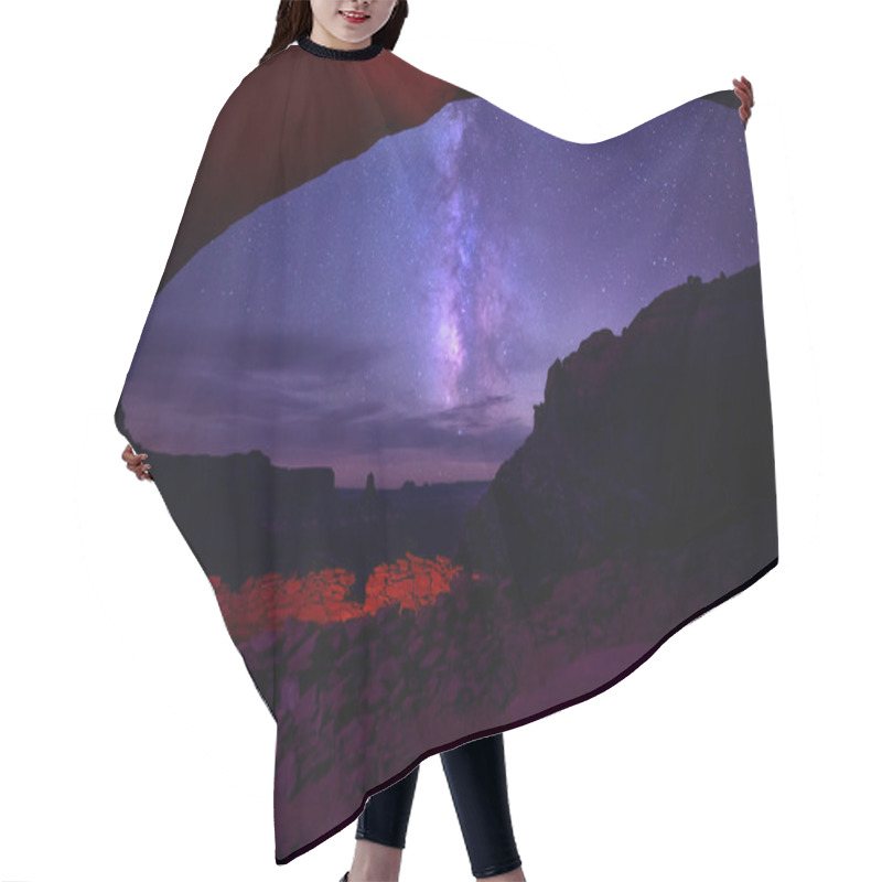 Personality  False Kiva And A Milky Way Island In The Sky Hair Cutting Cape