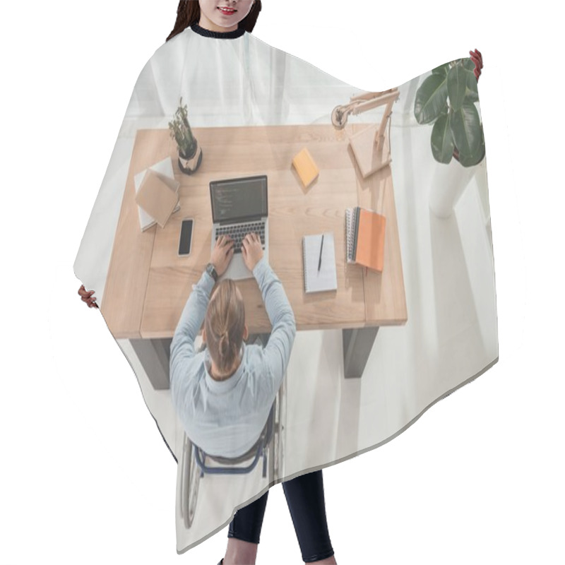 Personality  Disabled Programmer Hair Cutting Cape