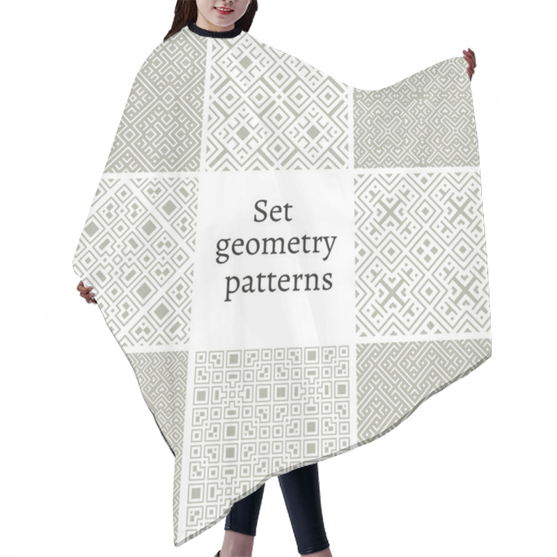 Personality  Set Of Ornamental Patterns For Backgrounds And Textures Hair Cutting Cape