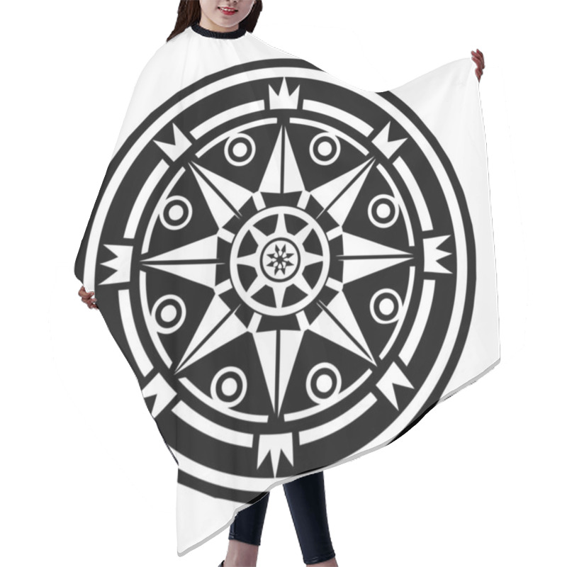 Personality  Black And White Mandala Design Hair Cutting Cape