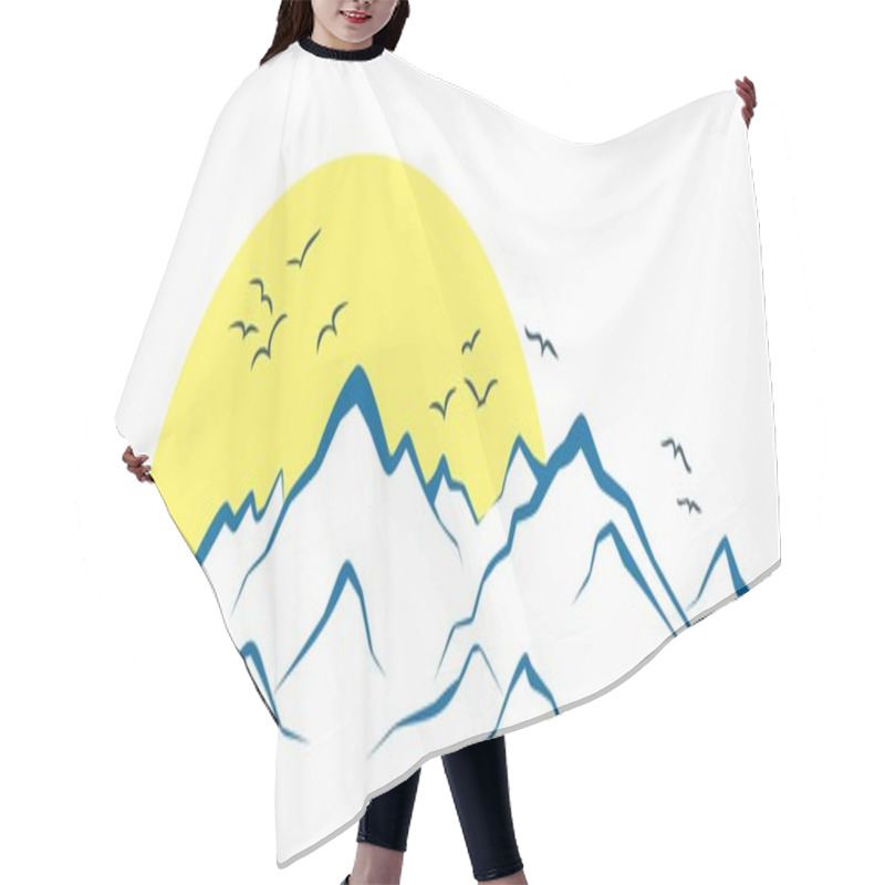 Personality  Mountains From The Sun Dawn. Hair Cutting Cape