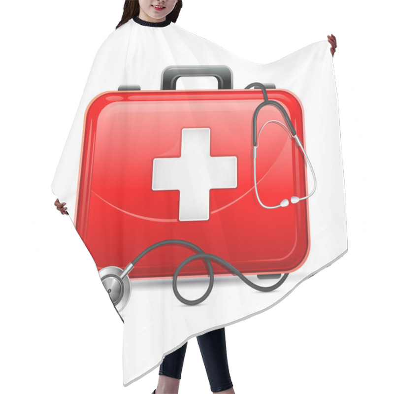 Personality  First Aid Box With Stethoscope Hair Cutting Cape