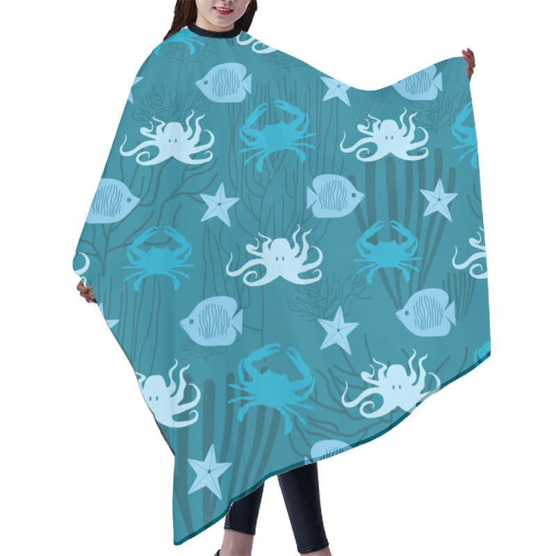 Personality  Underwater World Hair Cutting Cape