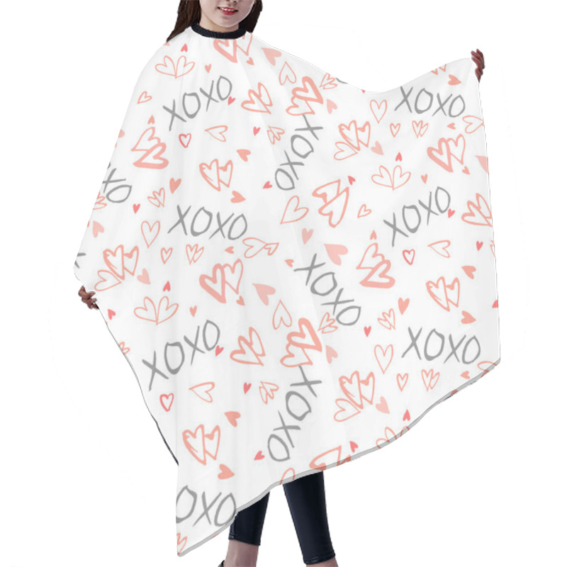 Personality  Pattern With Hand Painted Hearts Hair Cutting Cape