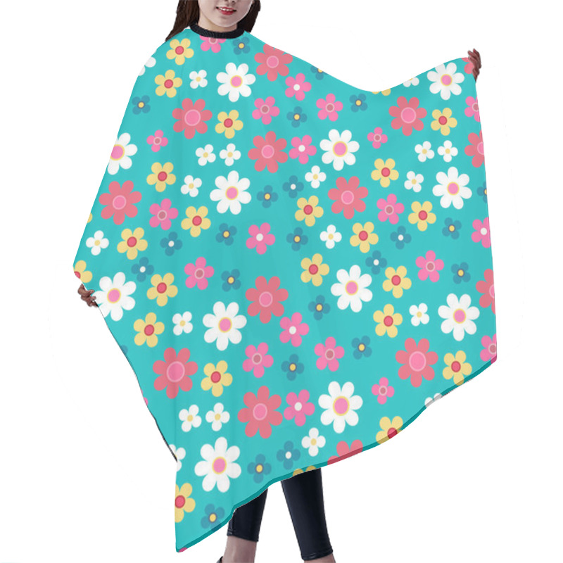 Personality  Seamless Retro Floral Pattern Hair Cutting Cape