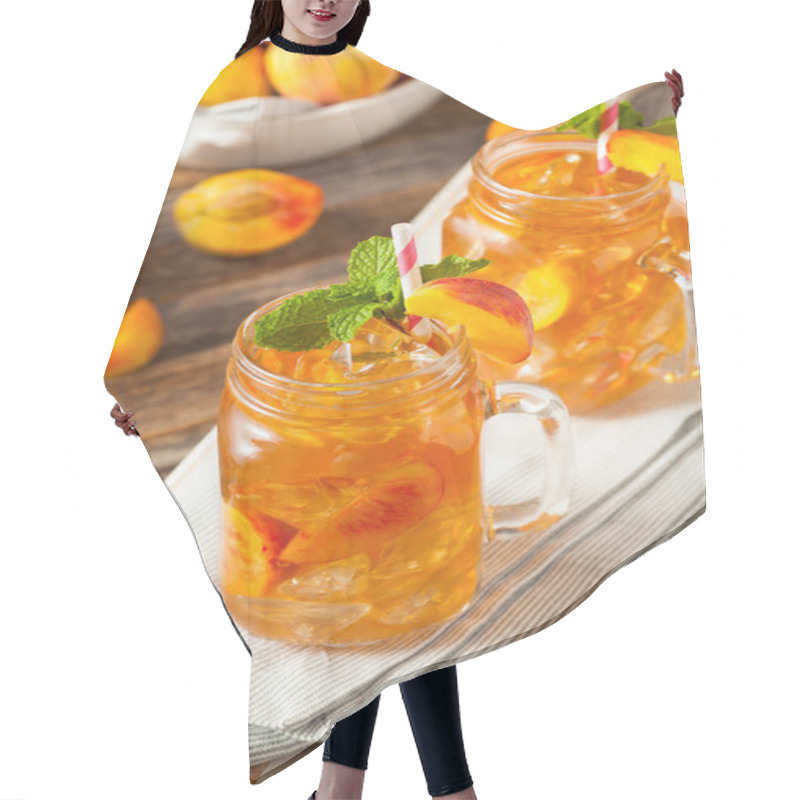 Personality  Fresh Homemade Peach Sweet Tea Hair Cutting Cape