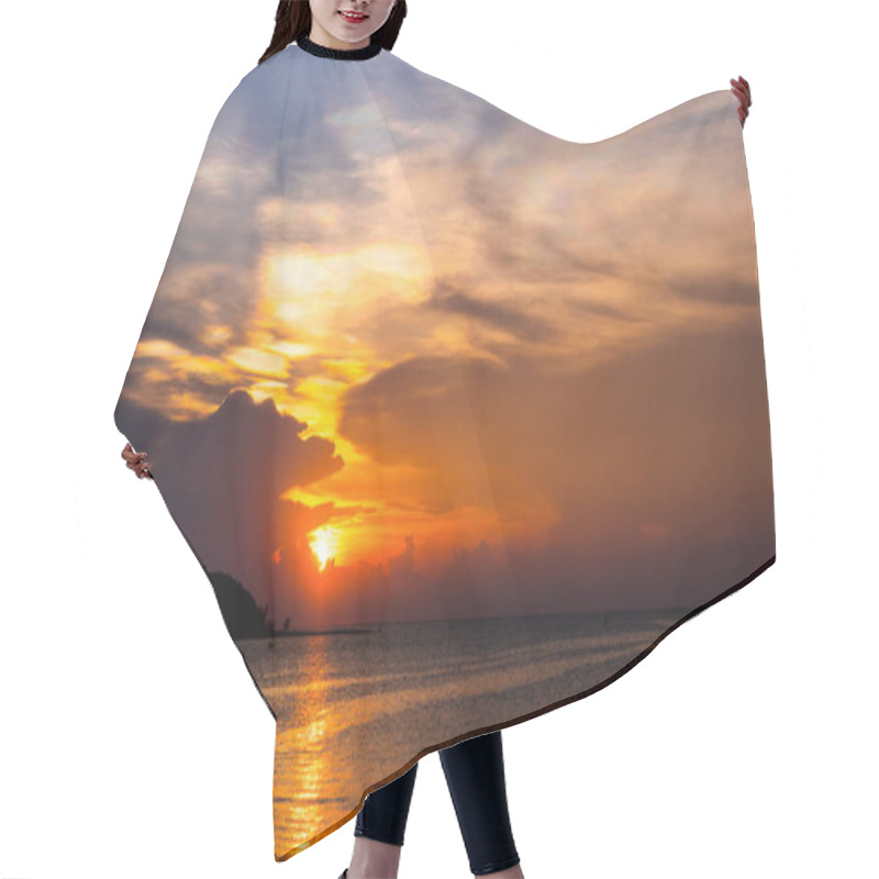 Personality   Sunset Time And Sky Above The Sea Hair Cutting Cape