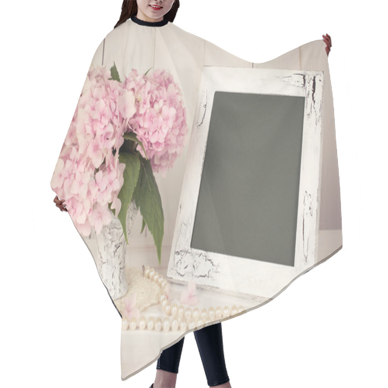 Personality  Hortense In Retro Vase With Pearl Necklace And Photo Frame In Sh Hair Cutting Cape