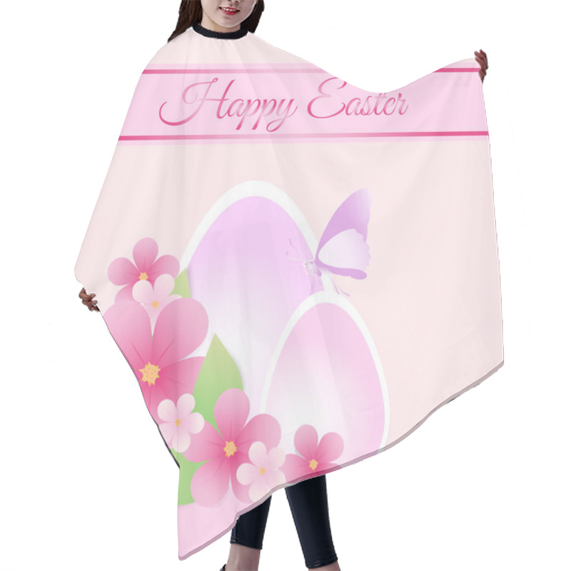 Personality  Happy Easter Card - Vector Illustration Hair Cutting Cape