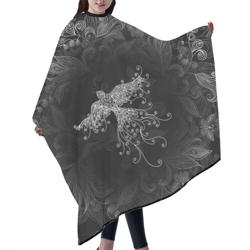 Personality  Floral Doodle Background Hair Cutting Cape