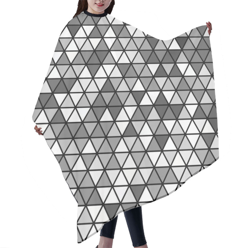 Personality  Retro Geometrical Triangle Pattern Background Hair Cutting Cape