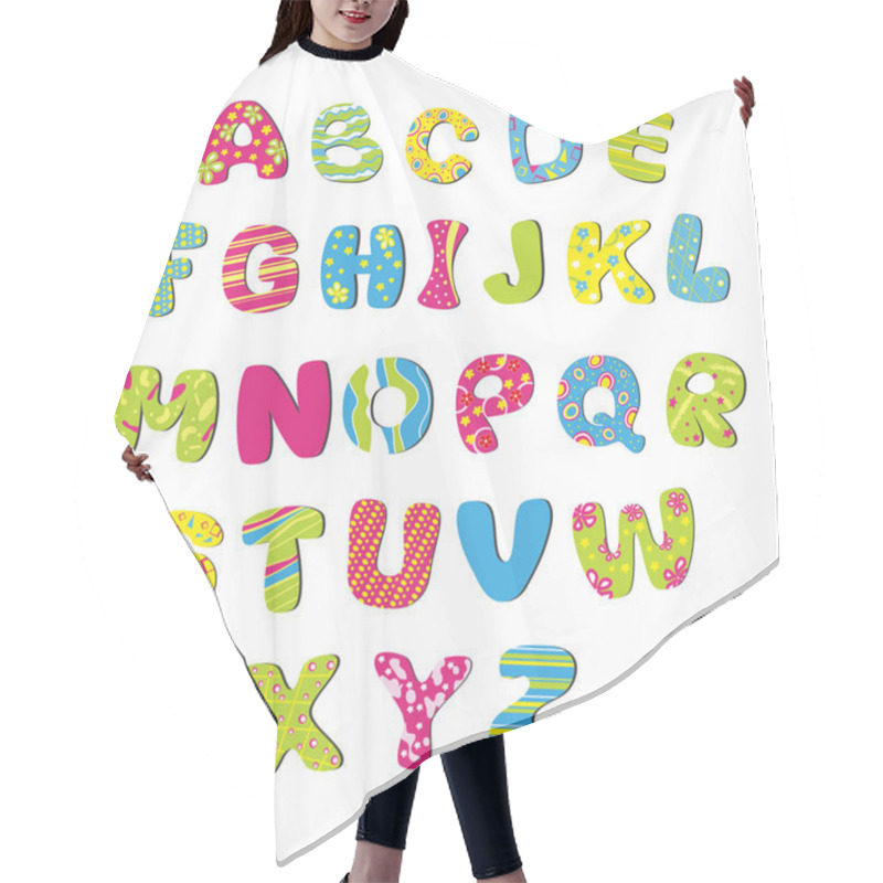 Personality  Bright Children's Alphabet Hair Cutting Cape