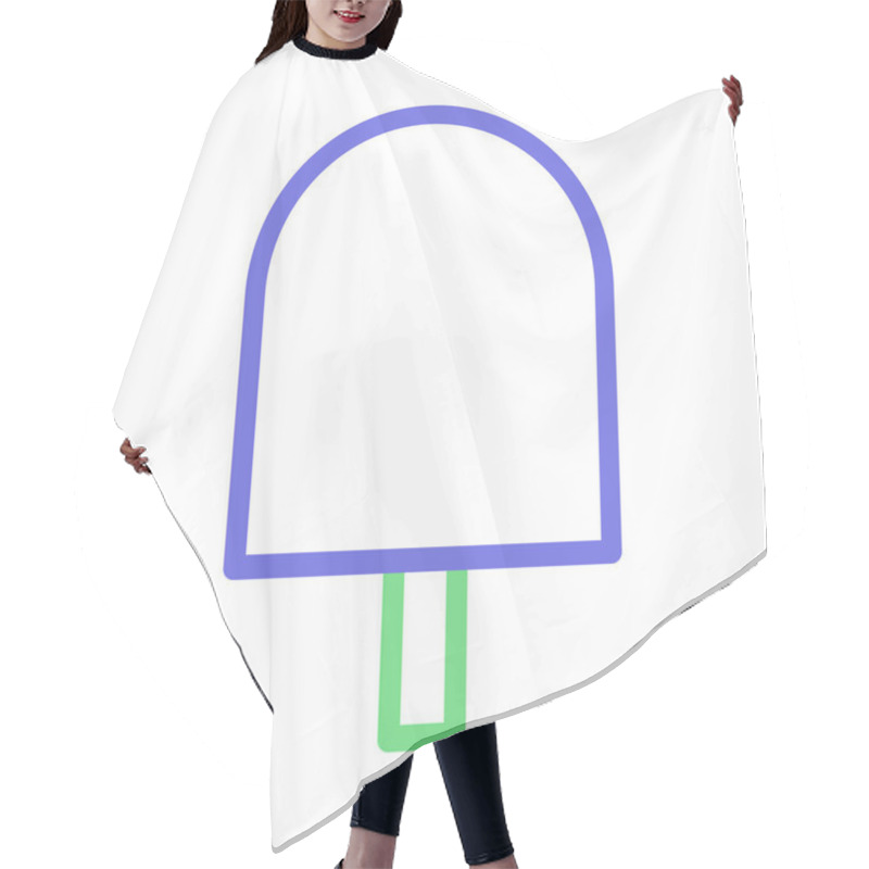 Personality  Popsicle Ice Cream Icon. Concept Of Summer, Refreshment, And Dessert. Hair Cutting Cape