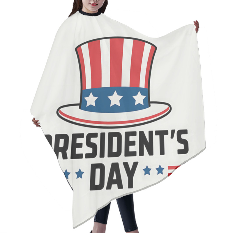 Personality  President's Day Hat With Patriotic Design Hair Cutting Cape