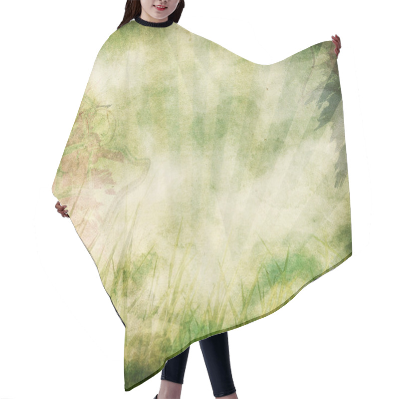 Personality  Grunge Background With Rays Hair Cutting Cape