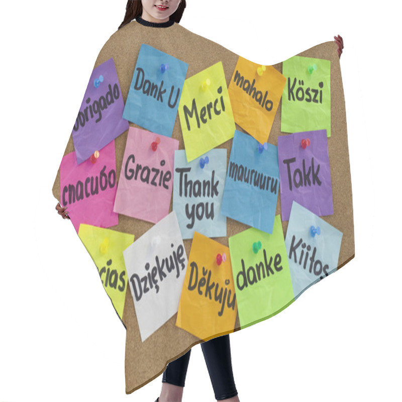 Personality  Thank You In Different Languages Hair Cutting Cape