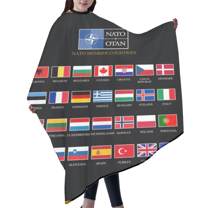 Personality  Nato Members Hair Cutting Cape