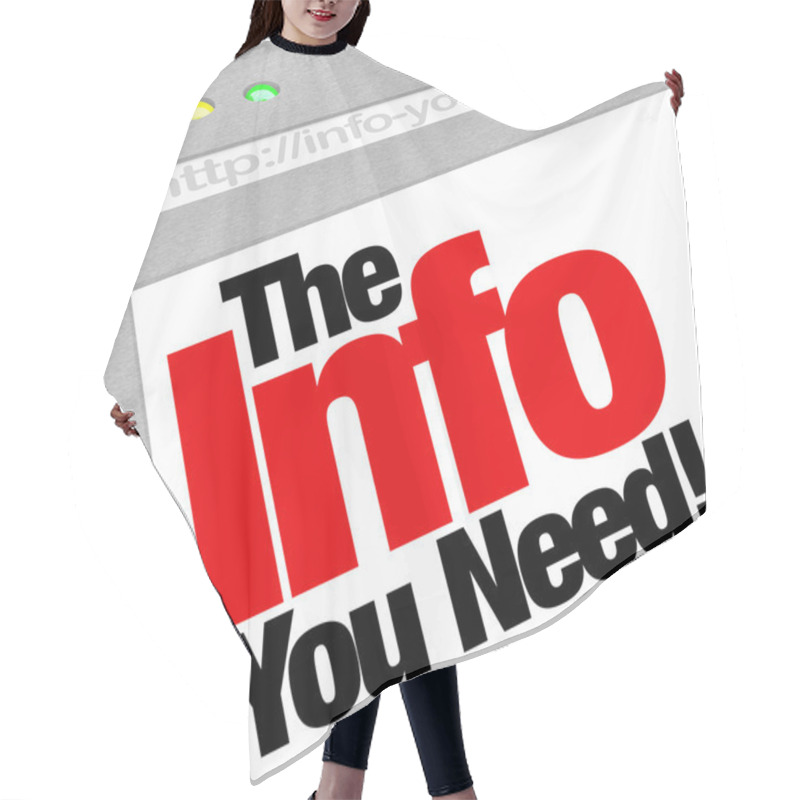 Personality  The Info You Need Website Screen Computer Internet Browser Hair Cutting Cape