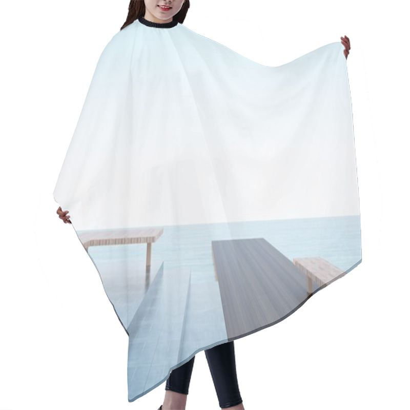 Personality  Seascape Summer On The Beach Hair Cutting Cape