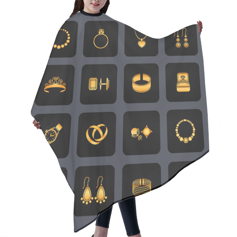 Personality  Jewelry Icon Black Hair Cutting Cape