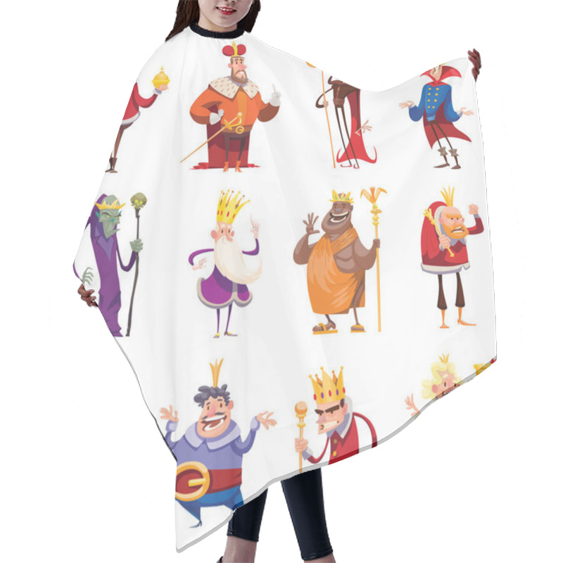 Personality  Set Of Twelve Funny Kings Hair Cutting Cape