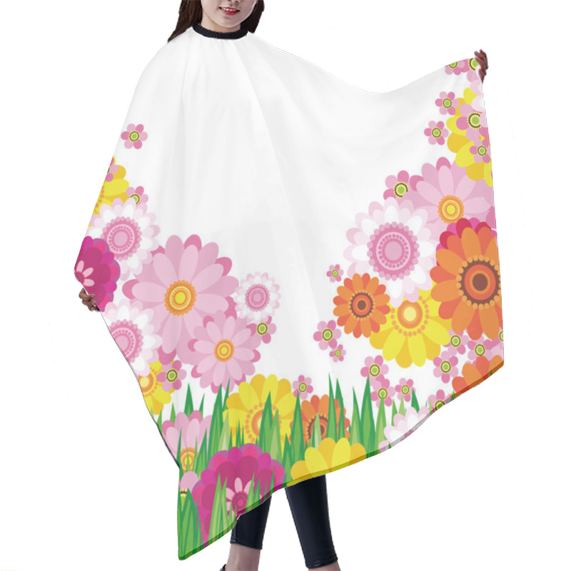 Personality  Floral Background Hair Cutting Cape