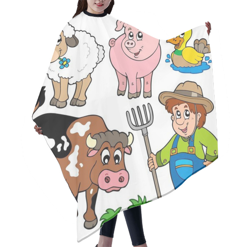 Personality  Farm Cartoons Collection Hair Cutting Cape