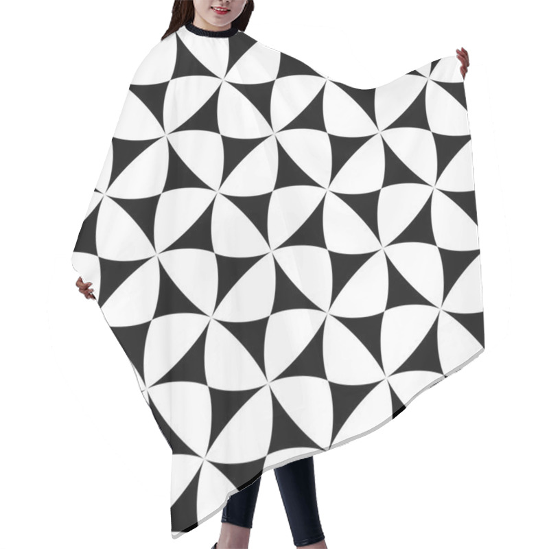 Personality  Vector Modern Seamless Geometry Pattern Hair Cutting Cape