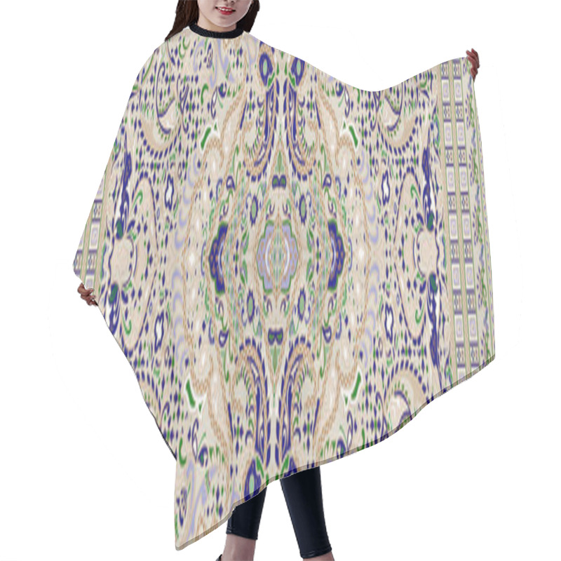 Personality  Seamless Traditional Indian Textile Fabric Border Hair Cutting Cape