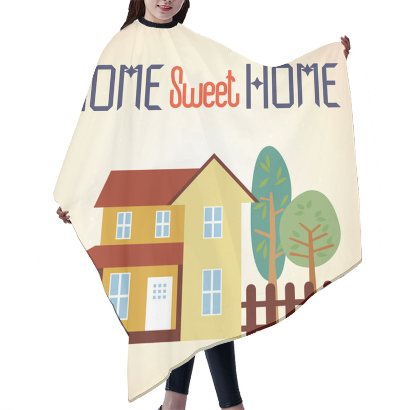 Personality  Home Sweet Home Hair Cutting Cape