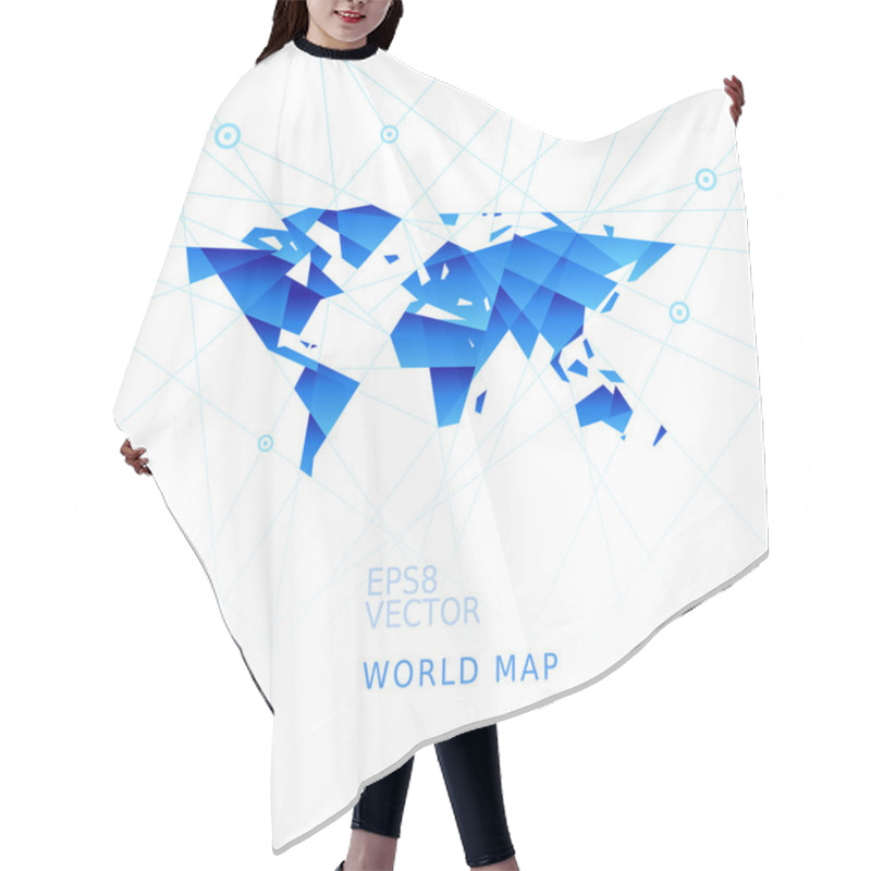 Personality  Vector World Map Hair Cutting Cape