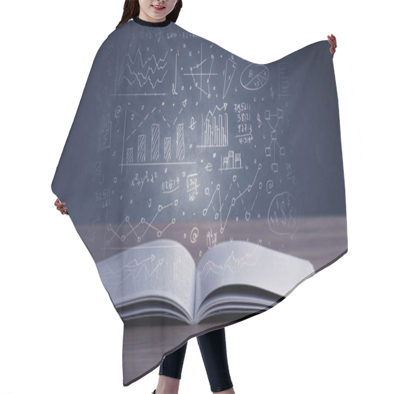 Personality  Business Plan Over Book  Hair Cutting Cape