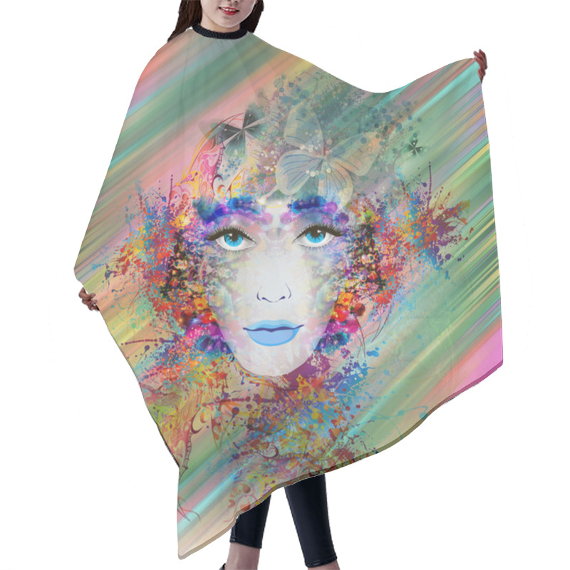 Personality  Woman Face Hair Cutting Cape