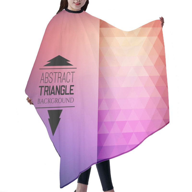 Personality  Retro Mosaic Pattern Of Geometric Triangle Shapes Hair Cutting Cape