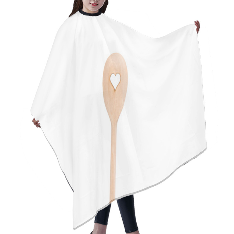 Personality  Wooden Kitchen Spoon. Hair Cutting Cape