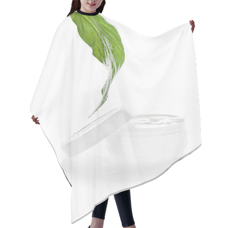 Personality  Green Leaf And Cream  Hair Cutting Cape