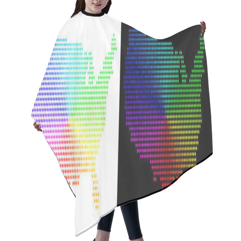 Personality  Spectrum Dot USA Map Hair Cutting Cape