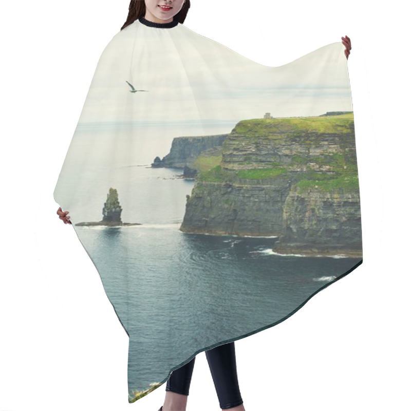 Personality  Photo Of A Beautiful Scenic Sea And Mountain Landscape Hair Cutting Cape