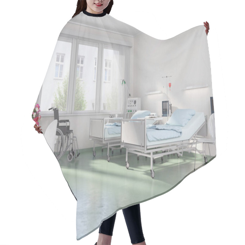 Personality  3d Render - Empty Hospital Room Hair Cutting Cape