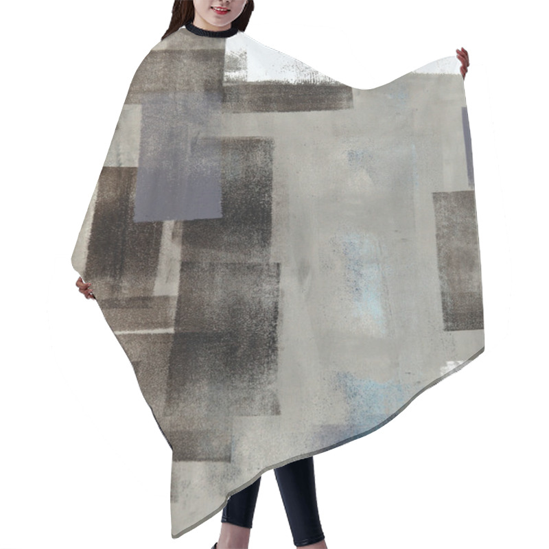 Personality  Brown And Grey Abstract Art Painting Hair Cutting Cape