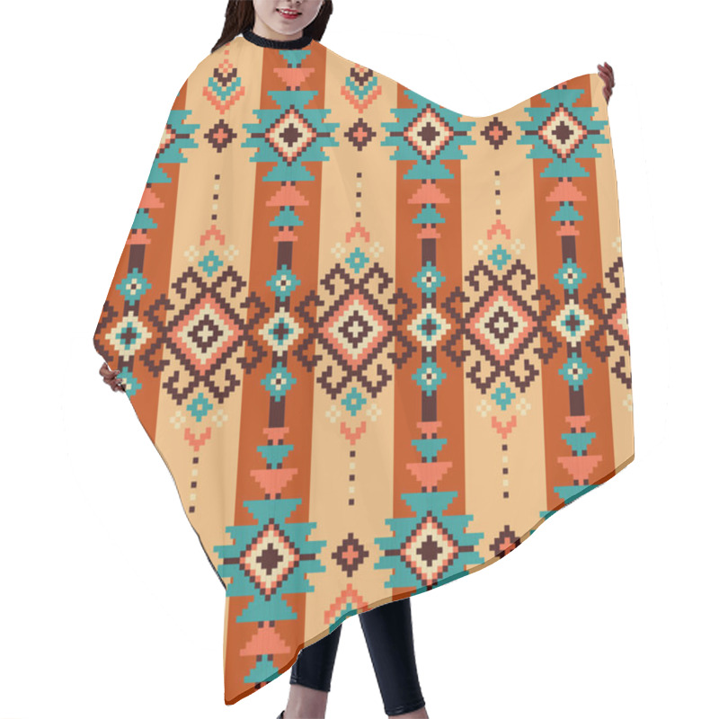 Personality  Abstract Tribal Pattern,geometric Ethnic, Native American Ornament. Hair Cutting Cape