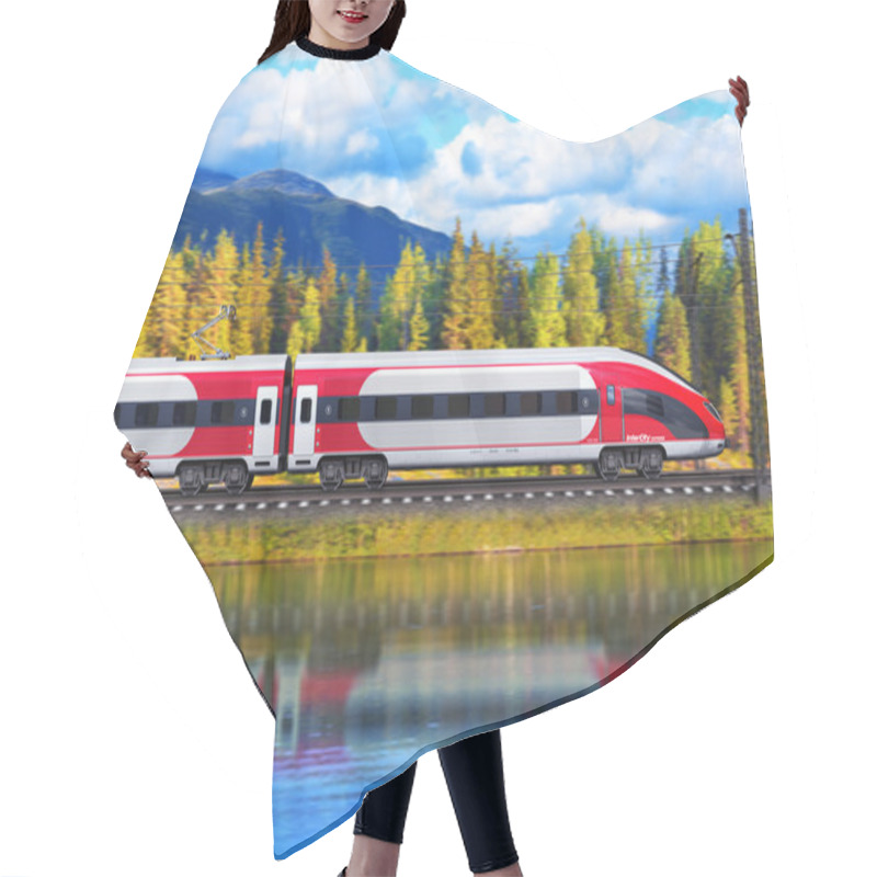 Personality  High Speed Train Hair Cutting Cape