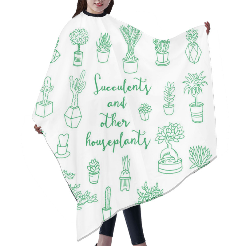 Personality  Succulents And Other Houseplants Hair Cutting Cape