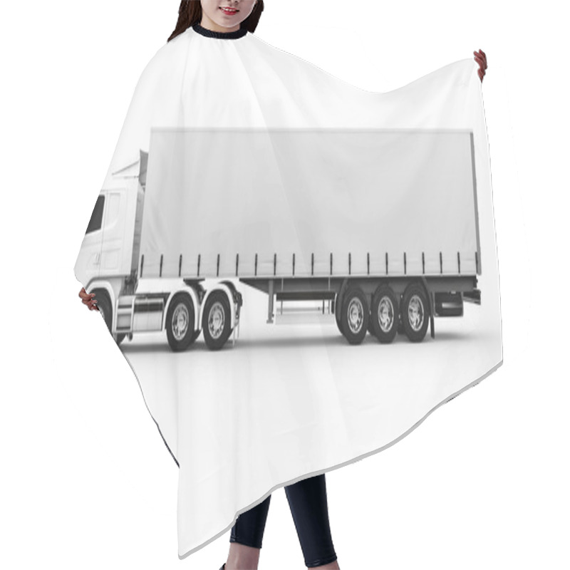 Personality  White Truck Hair Cutting Cape