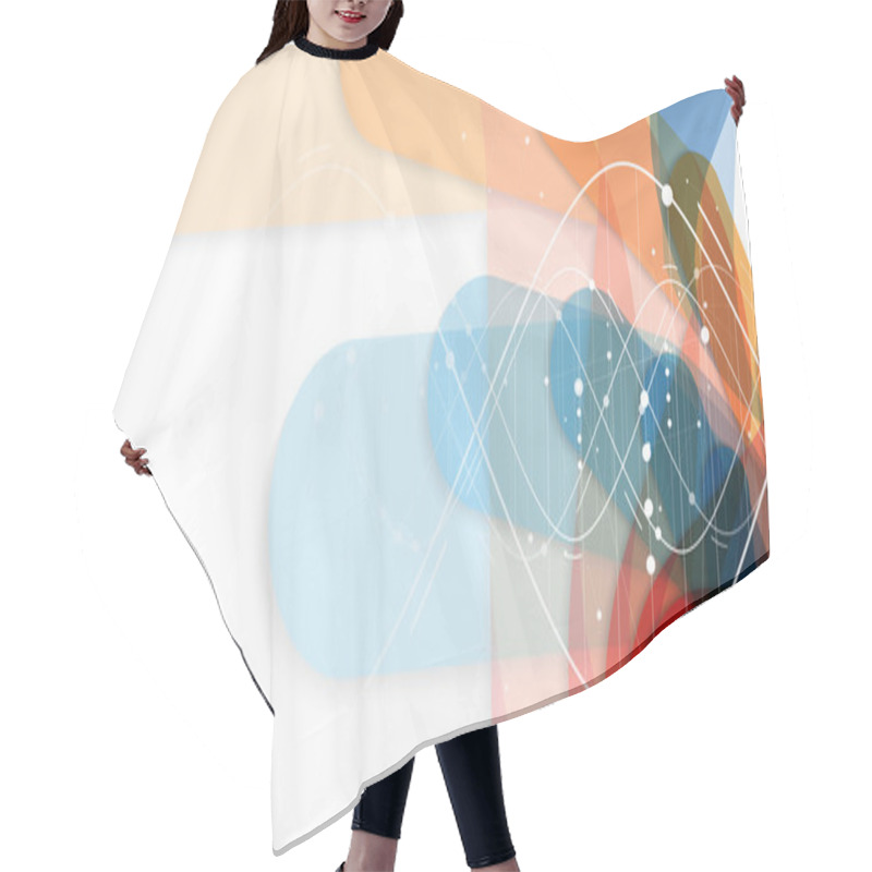 Personality  DNA Abstract Icon And Element Collection. Futuristic Technology Hair Cutting Cape