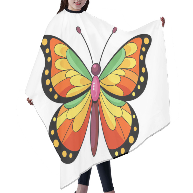 Personality  Butterfly Art Vector Illustration Featuring Detailed And Graceful Butterfly Designs, Ideal For Nature-themed Projects, Decorative Art, Branding, And Educational Materials, Capturing The Beauty And Elegance Of Butterflies In Vibrant Vector Form Hair Cutting Cape