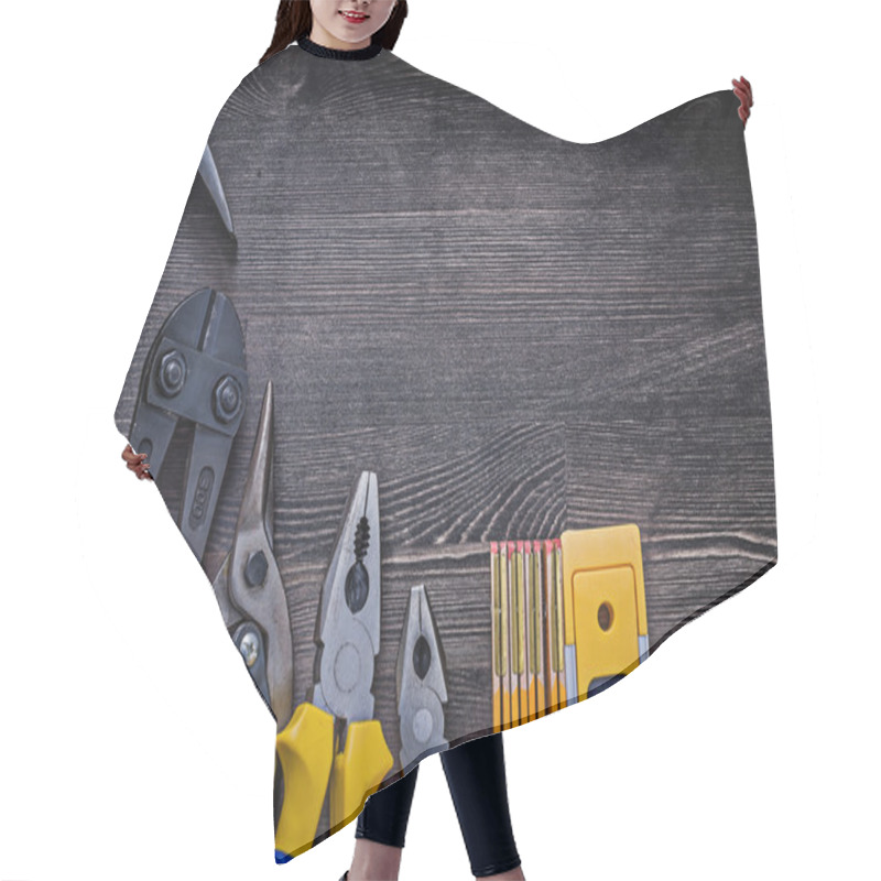 Personality  Set Of Construction Tools Hair Cutting Cape