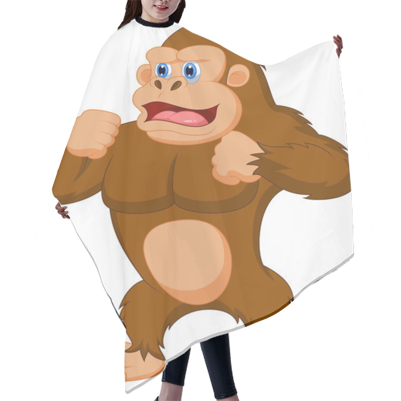 Personality  Funny Gorilla Cartoon Hair Cutting Cape