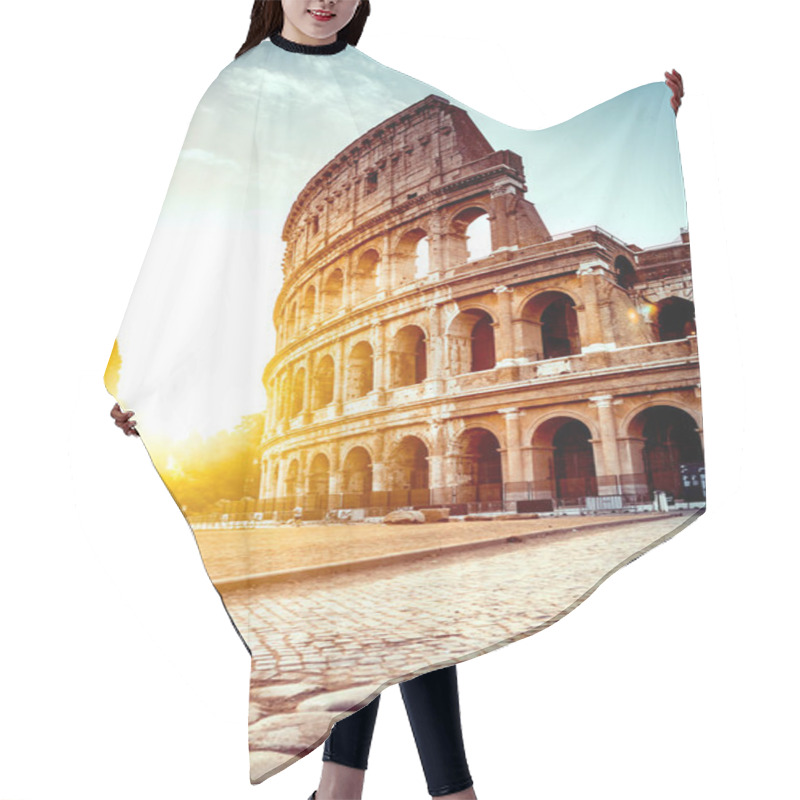 Personality  The Ancient Colosseum In Rome At Sunset Hair Cutting Cape